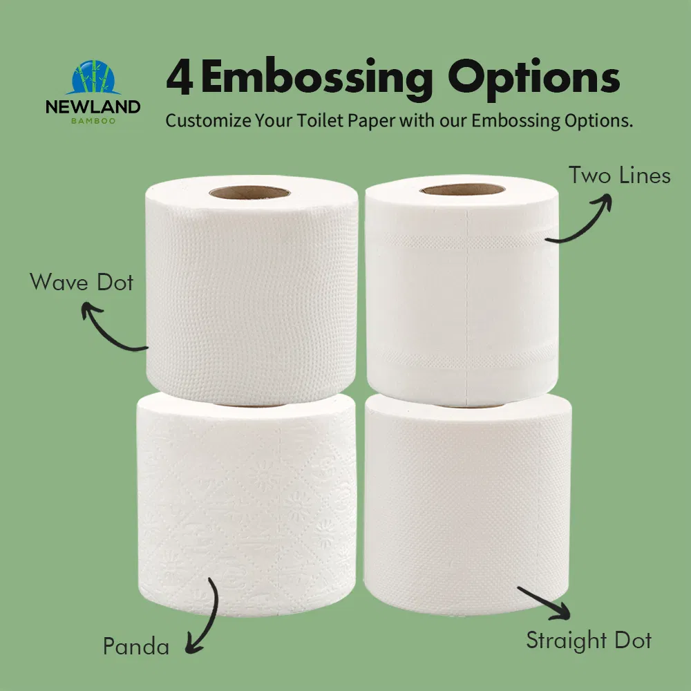 Bamboo Toilet Paper Tissue Rolls for Public Toilet Restocking Projects