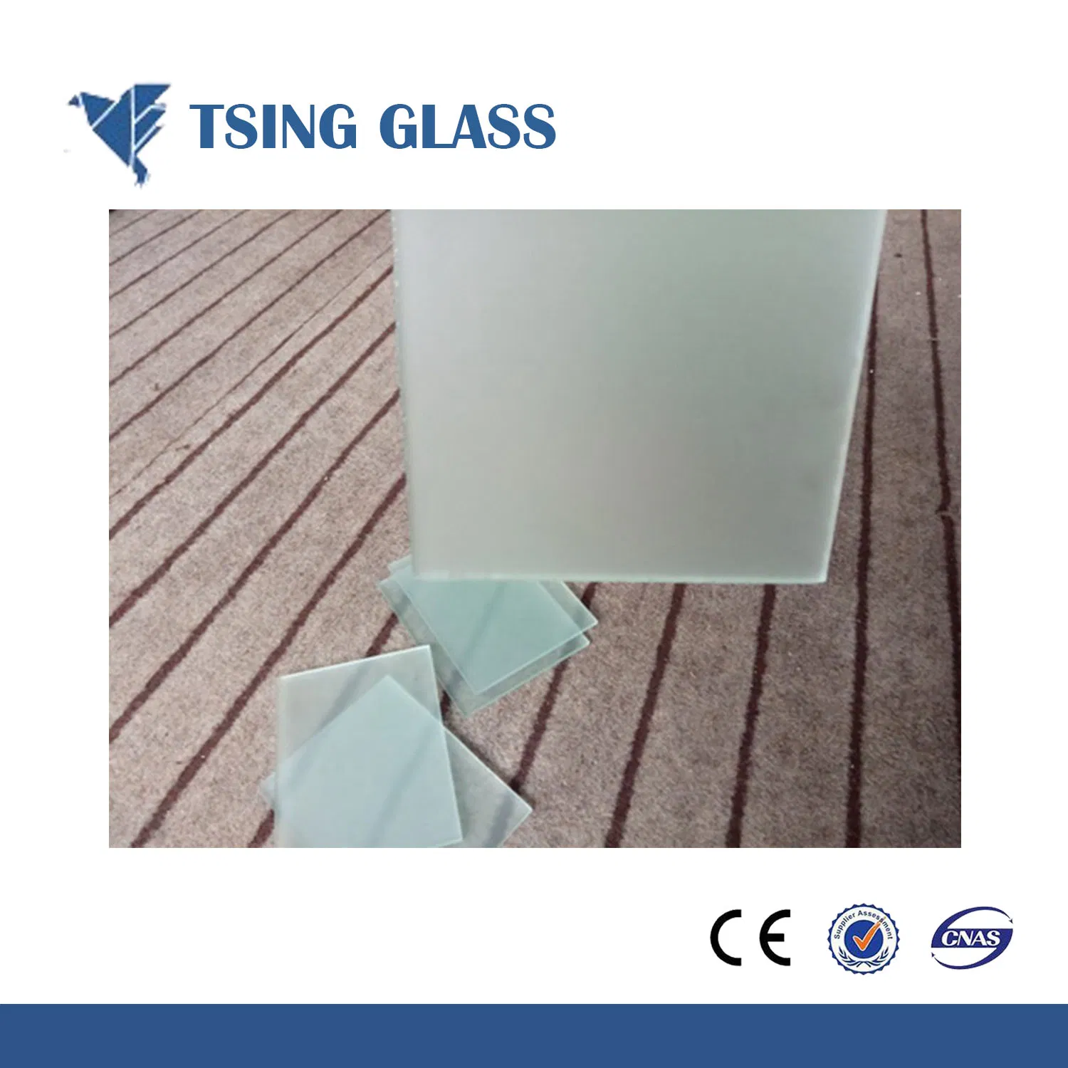 4-15mm Clear / Colored Acid Etched Glass
