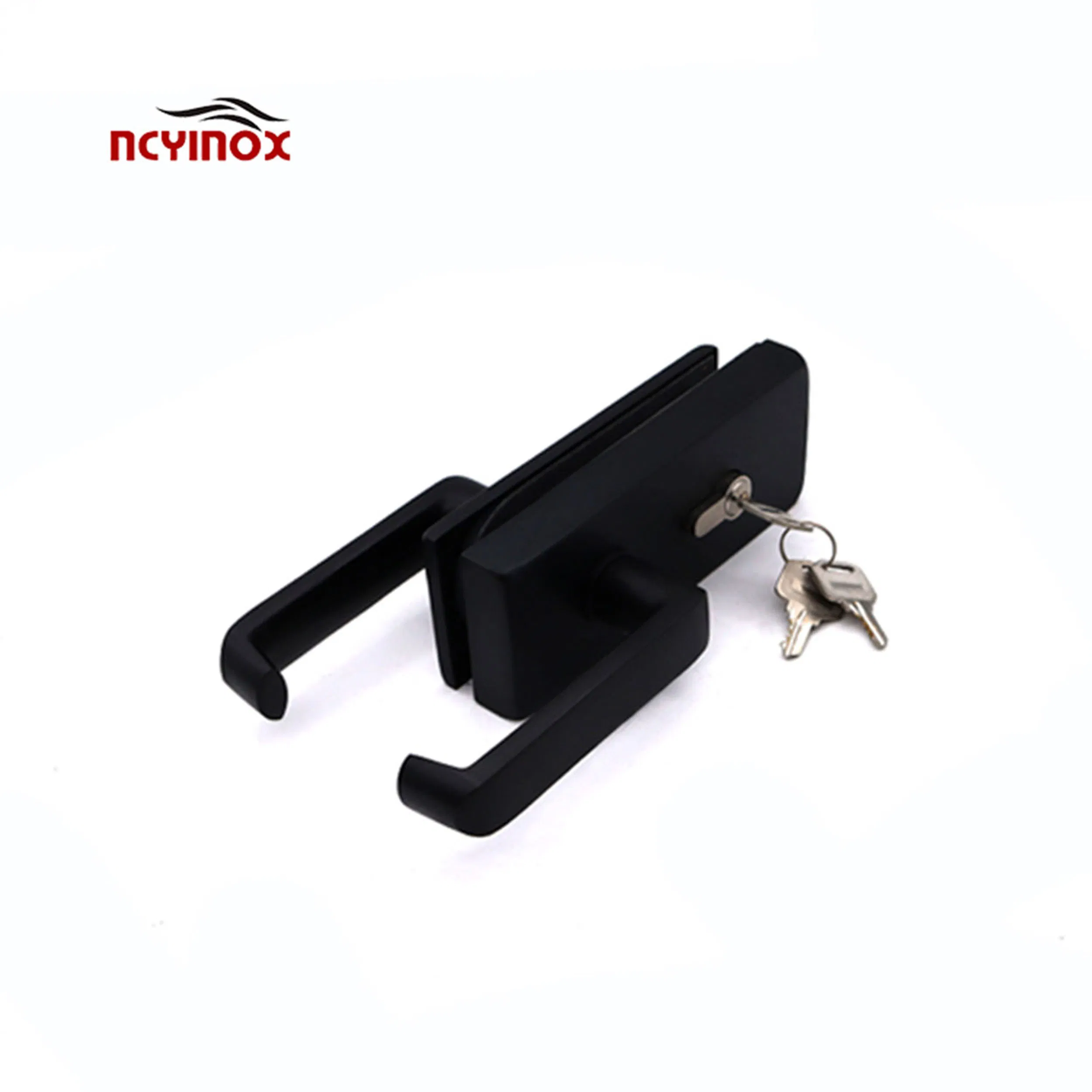 Modern Design Matte Black Glass Door Lock Secure