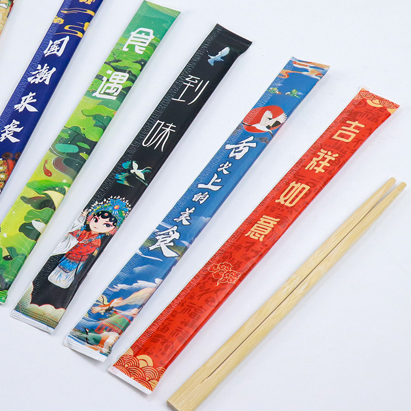 Manufacturer OEM Disposable Twin Tensoge Round Bamboo Chopstick