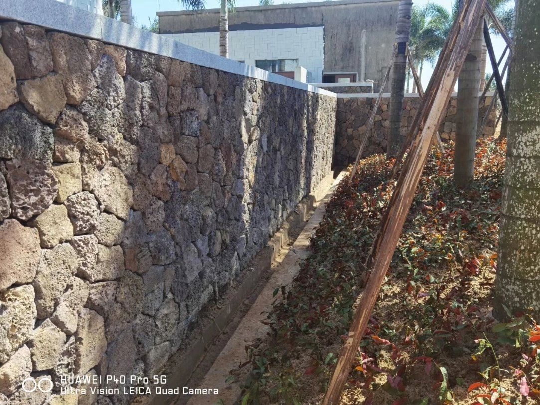 Natural Volcanic Stone Mix Color Lava Stone Wall Cladding for Exterior Tile