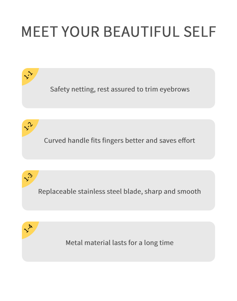 Premium Metal Dermaplane Razor Set with Eyebrow Blades