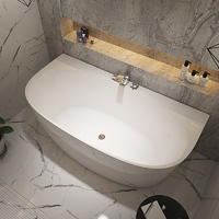 Акриловая угловая ванна с гидромассажем