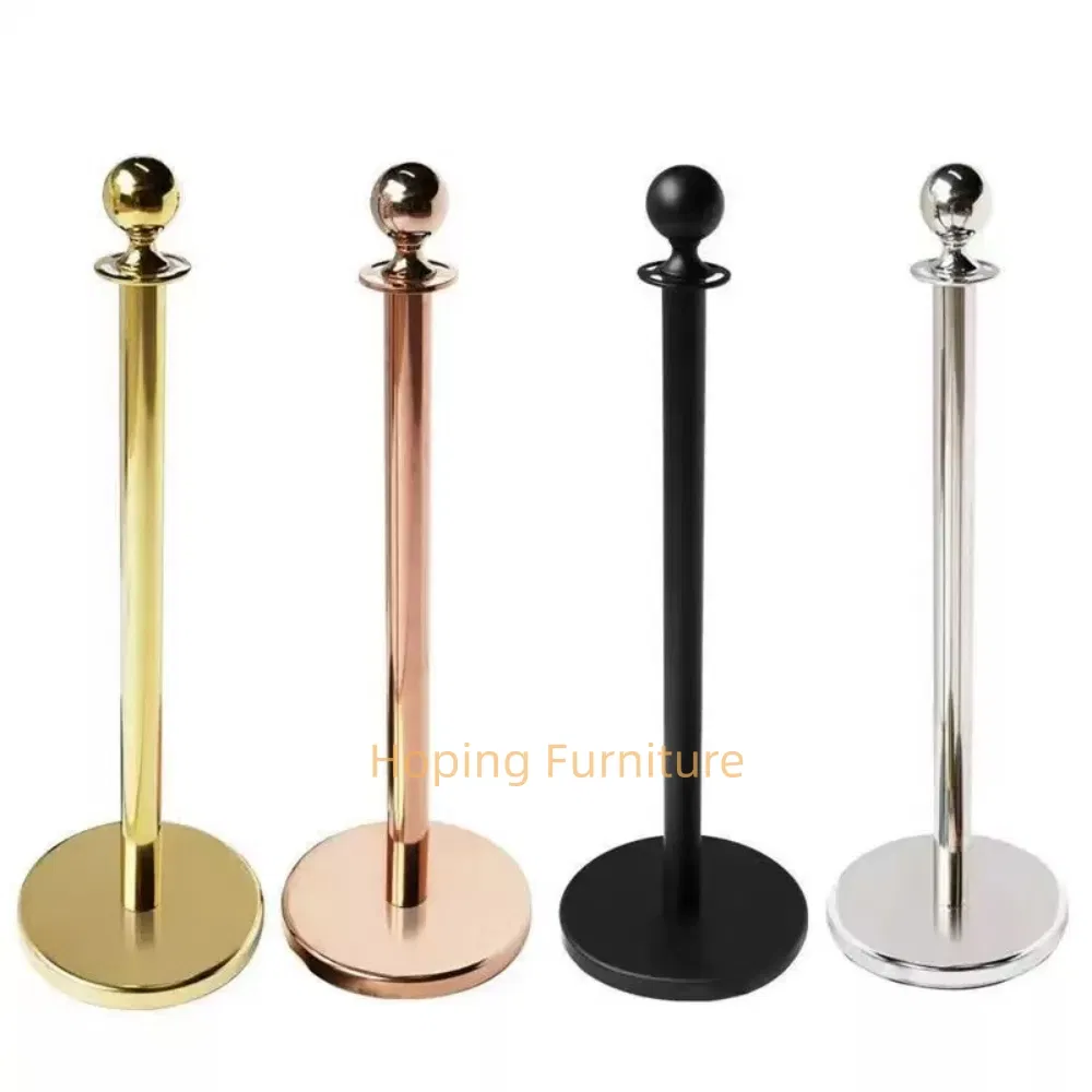Traffic Barrier Welcome Pole Hotel Hanging Rope One-Meter Line Railing Stainless Steel Queue Line Post Stand