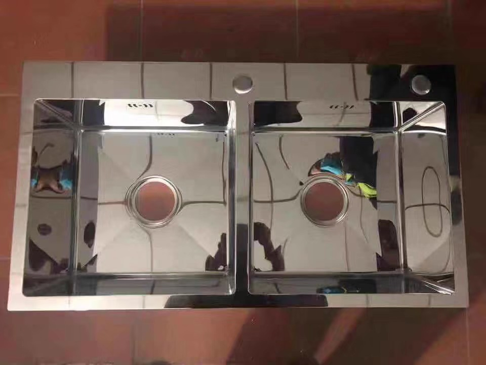 Sanitary Ware Wash Basin Double Bowl Stainless Steel Handmade Kitchen Undermount Sink