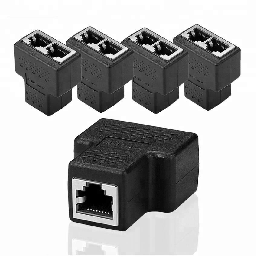 RJ45 Cat5/6/6A Female-to-Female Ethernet Cable Extender Coupler Connector Accessories Extender Connector