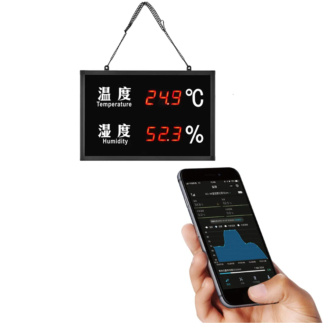 Temperature and Humidity Display Board with Alarm for Pharmacy Hospital