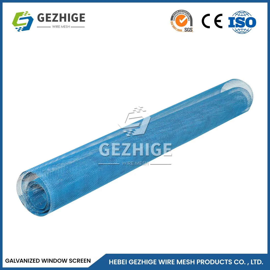 Gezhige Home Window Screen Factory 18 X 18 Mesh Aluminium Anti Insect Window Screen China Colorful Zinc-Coated Steel Mesh Screen