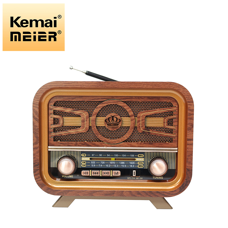 Hot Sale Portable Shortwave Retro Radio Rechargeable Am FM Sw Classical Vintage Radio with Bt Speaker TF USB for Home