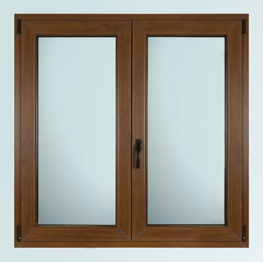 PVC Window Wooden Surface Single Pane Glass Windowsill