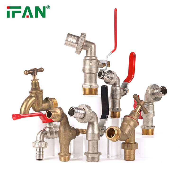 Ifan Factory Supply Brass Copper Forged Water Tap 1/2 3/4 Inch Garden Outdoor Faucet Brass Bibcock