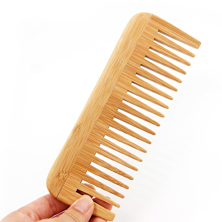 Custom Laser Logo Travel Hotel Use Eco Friendly Bamboo Hair Comb