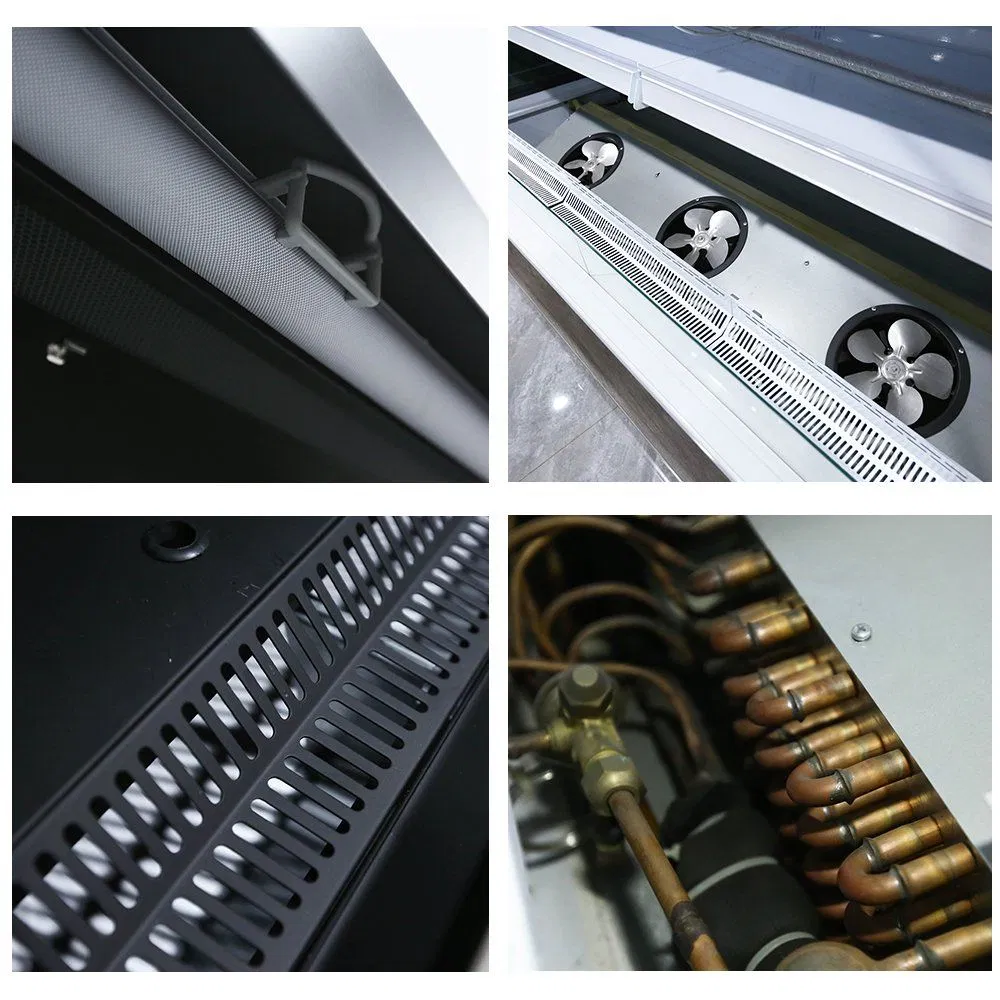 Supernarket Upright Freezer Commercial Llultideck Open Front Display Chiller Cabinet