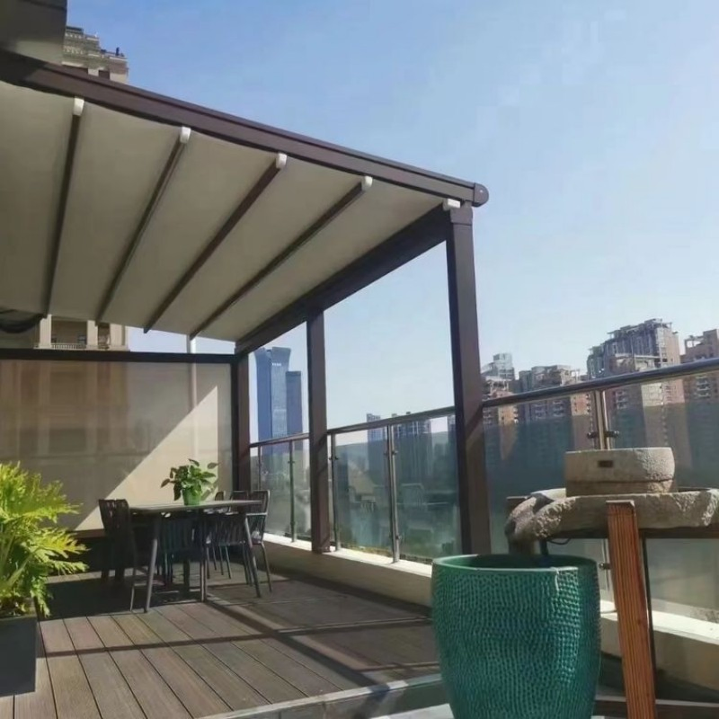 Hot Sale Waterproof Backyard Remote Control Retractable Awning Retractable Canopy