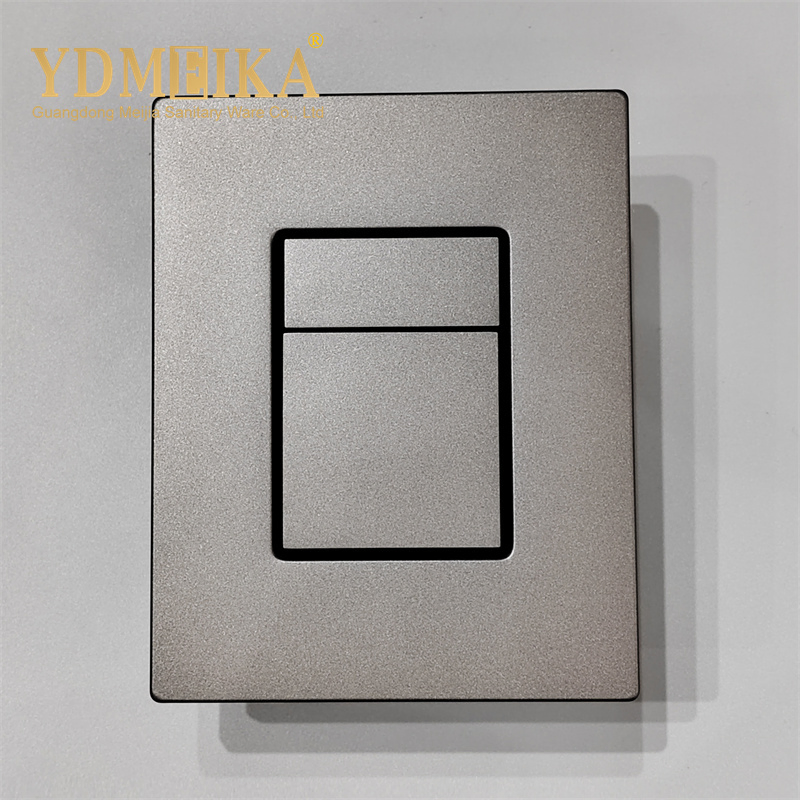 Concealed Toilet Water Tank Wall Mounted Gunmetal Gray ABS Toilet Flush Panel