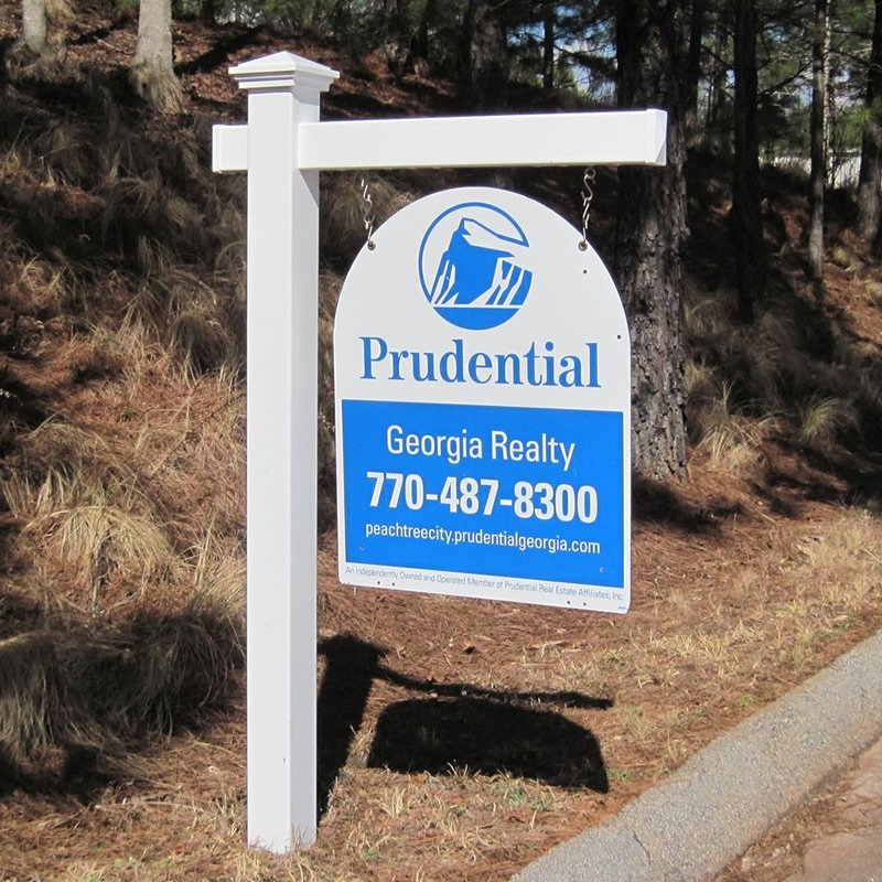 Fentech New Design Vinyl Real Estate Sign Post White