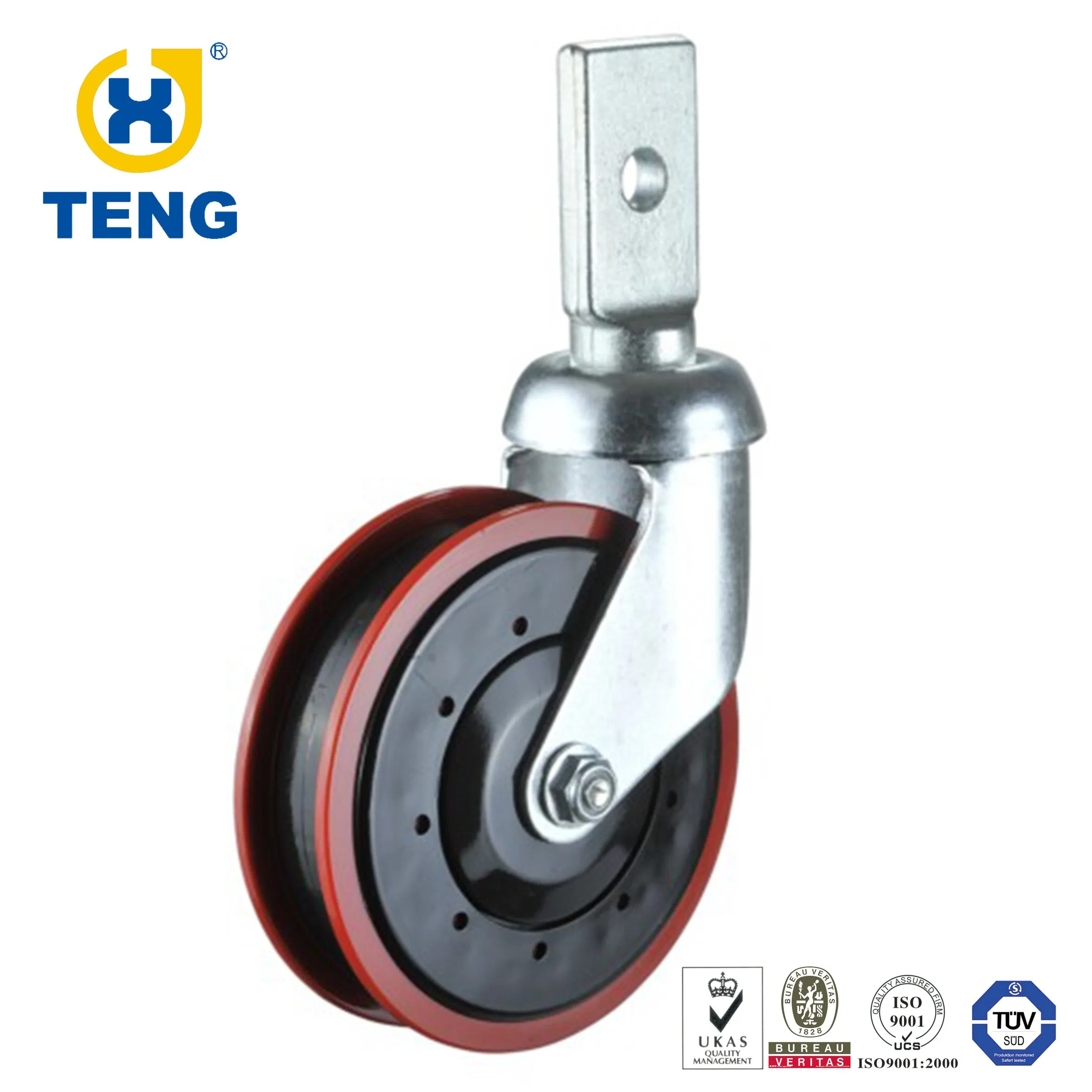 Factory Directly Sales 5inch Flat Stem Swivel Shopping Cart Caster TPR Wheel