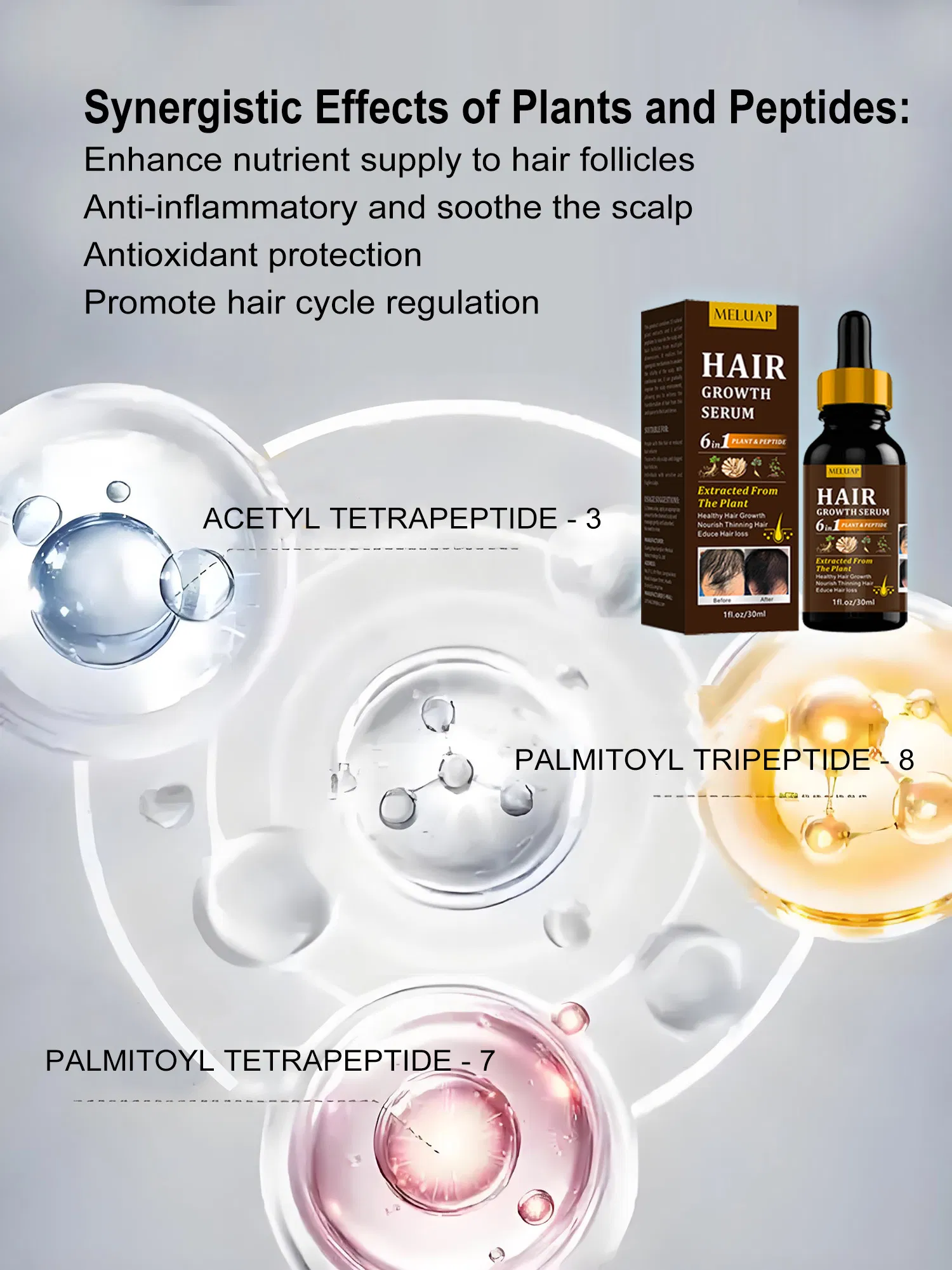 Factory Private Label 100% Natural Rosemary Hair Growth Serum Growth Hair Treatment Improve Fast Hair Growth Oil