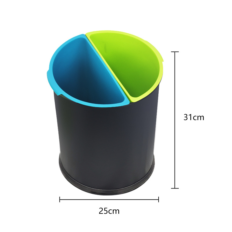 Открытый пластиковый мусорный бак для дома и улицы