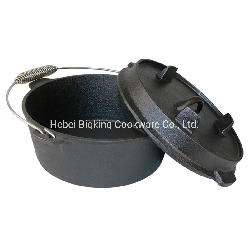 Cast Iron Camping Three Legs Dutch Oven with Lid