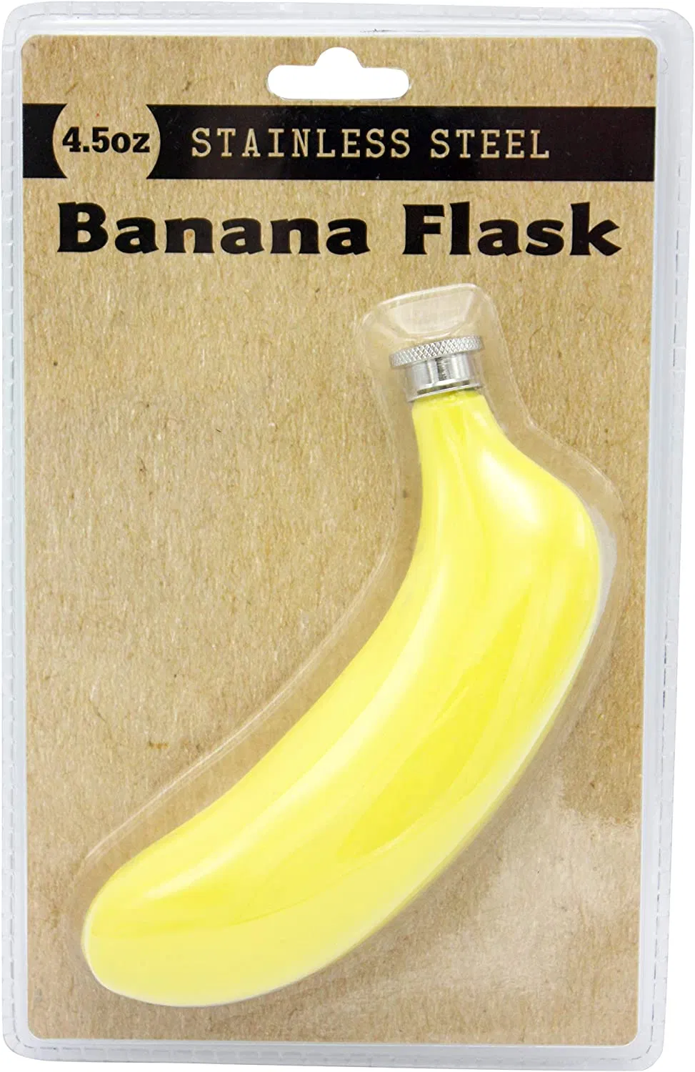 6 Oz Novelty Stainless Steel Banana Flask for Liquor and Alcohol Aldunie