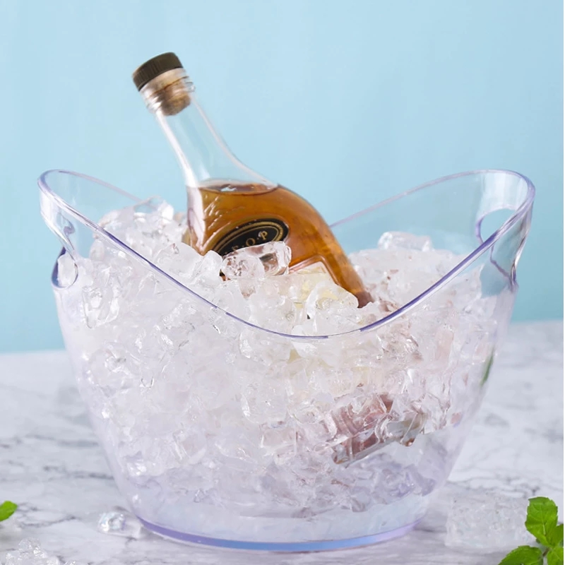 Custom Beverage Tubs Cooler Clear Beer Champagne Bucket Plastic Ice Bucket