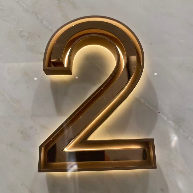 Front-Lit Waterproof 3D Box Sign for Custom Luxury Interior Detailing