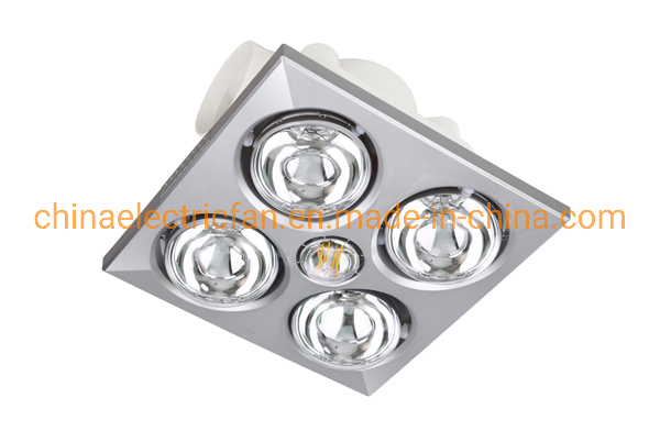 900W Ceiling Electric Infrared Bathroom Heater with LED Panel Lighting