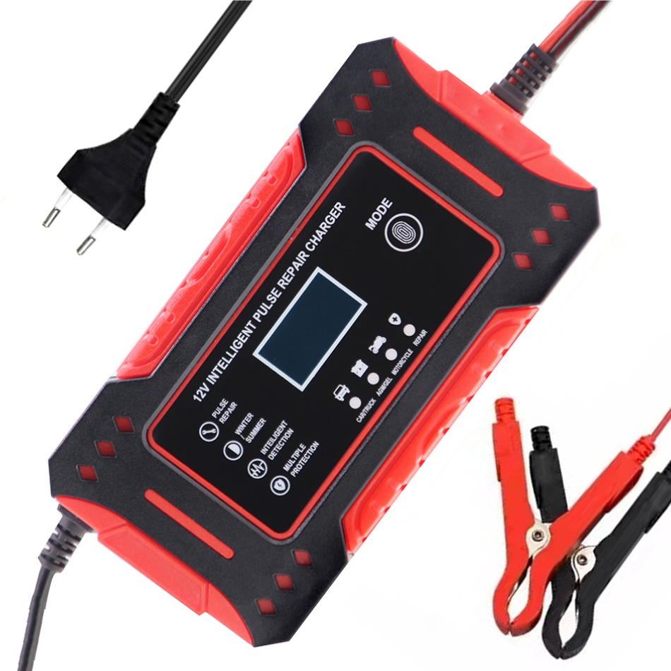 Wet Dry Fast Power Repair Pulse Technology Emergency Tools 12V 6A Car Battery Charger