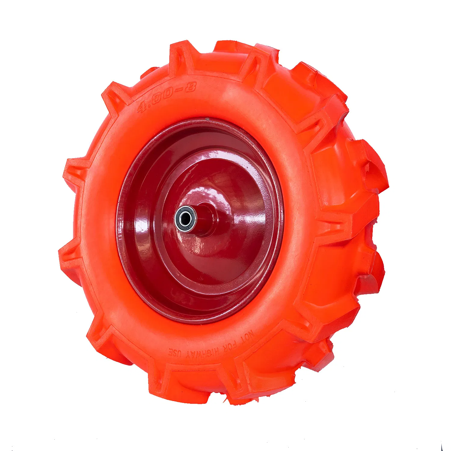 4.00-8 Flat-Free PU Wheel for Garden Cart & Trolley Solid Wheel and Accessories