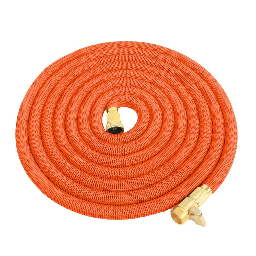 Yardforce Expandable Garden Hose W/ Brass Fitting & on/off Valve
