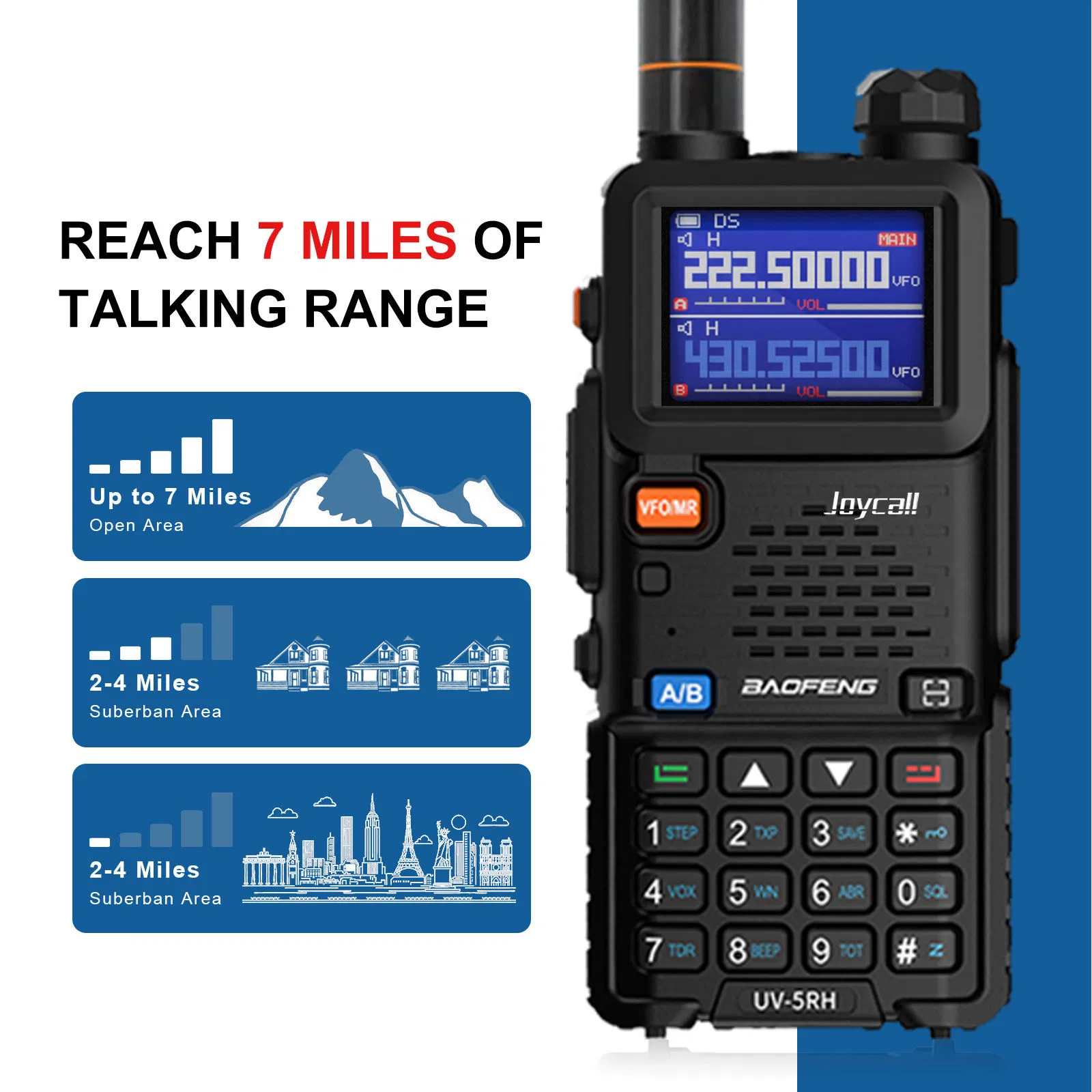 Портативная рация Baofeng UV-5RH 10W, 999 каналов