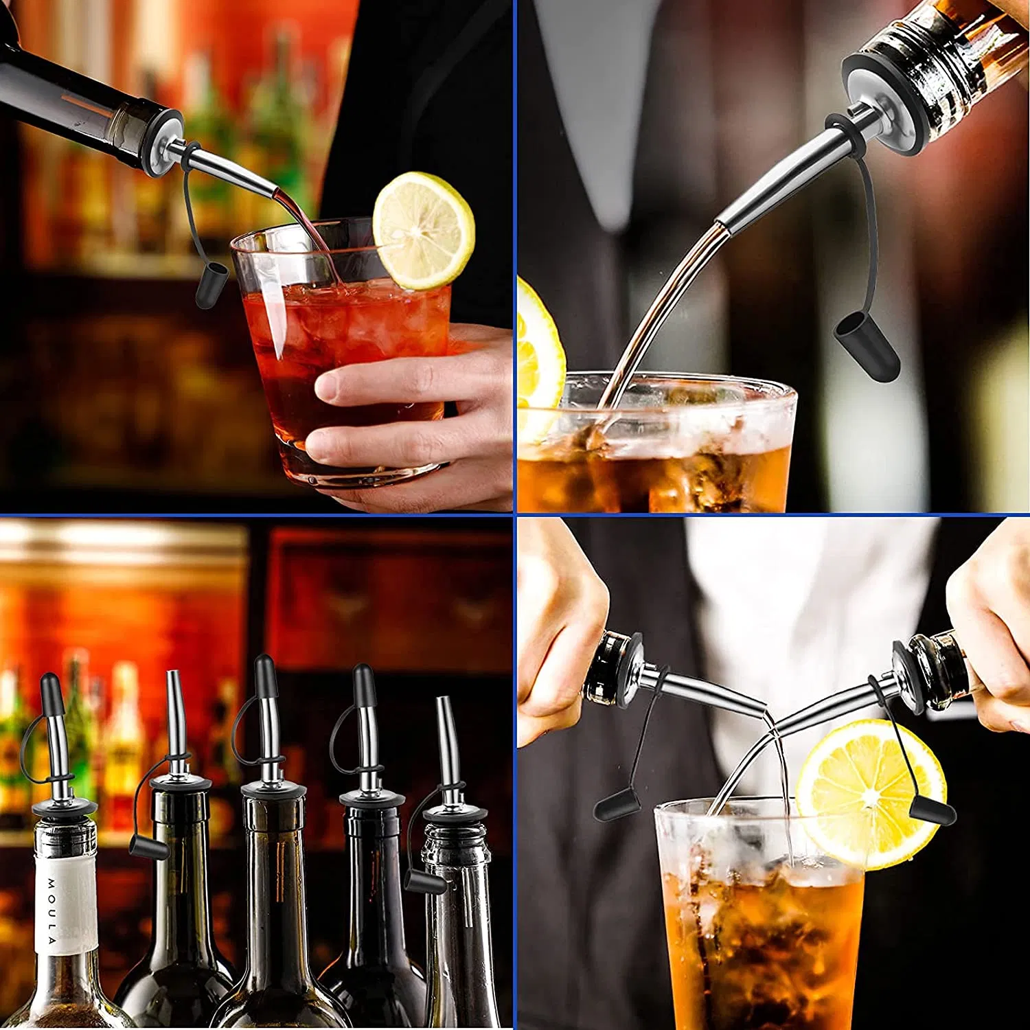 Olive Oil Vinegar Wine Liquor Tapered Stopper Spout Free Flow Dispenser Pour Spouts for Sale