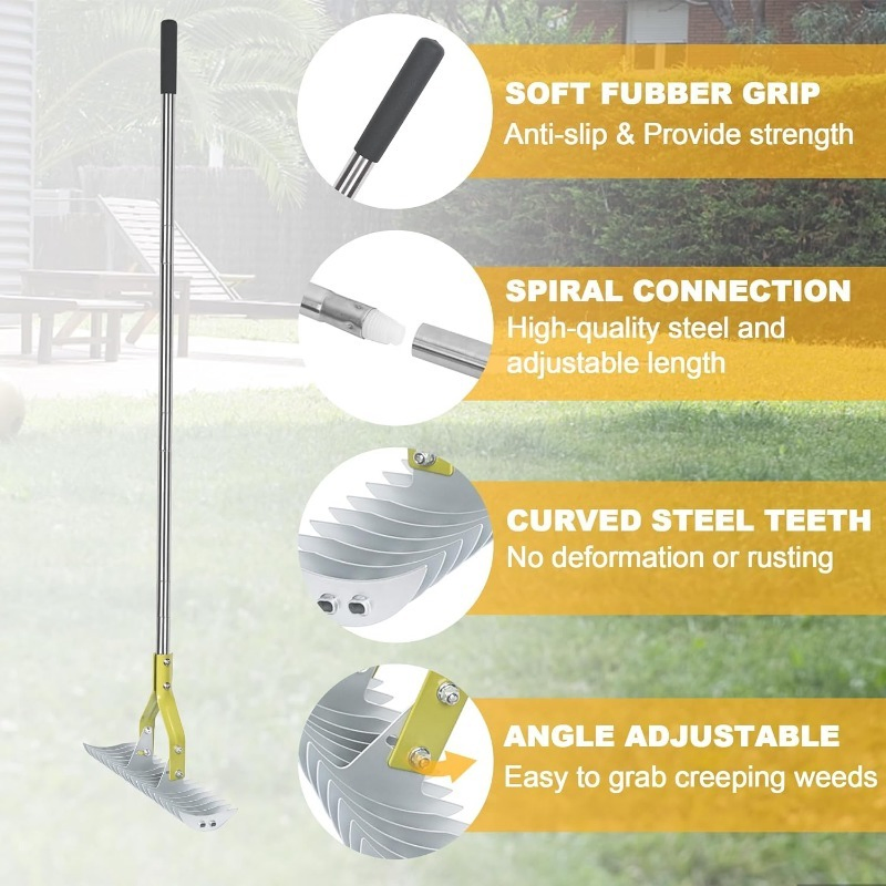 High-Quality Stainless Steel High-Strength Convenient Adjustable Loosening Soil Garden Rake