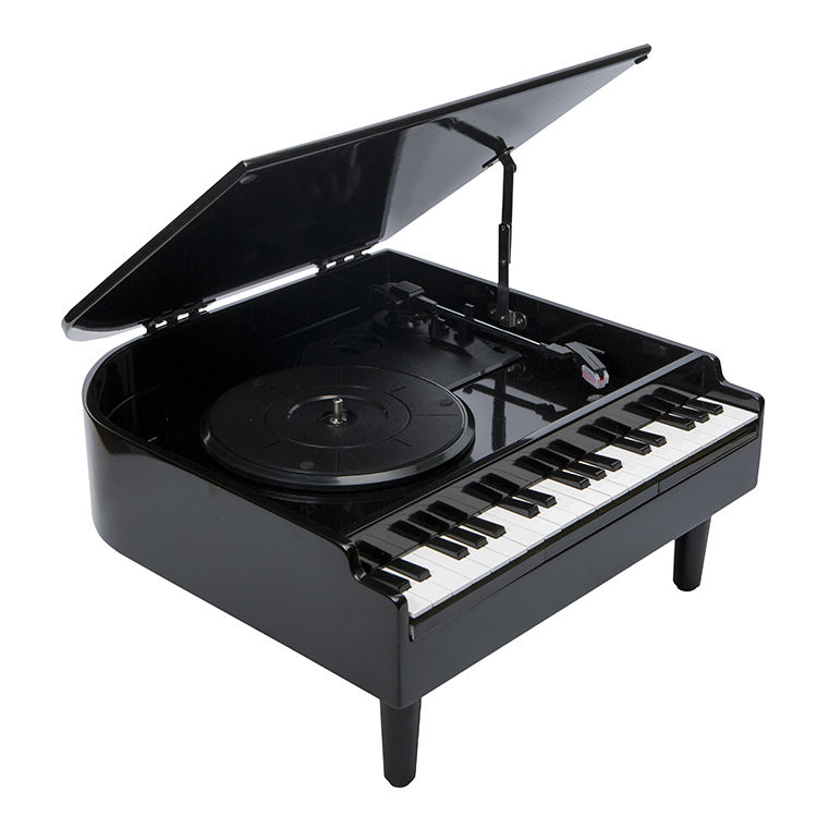 Вертикальный проигрыватель винила с пианино, 3 скорости