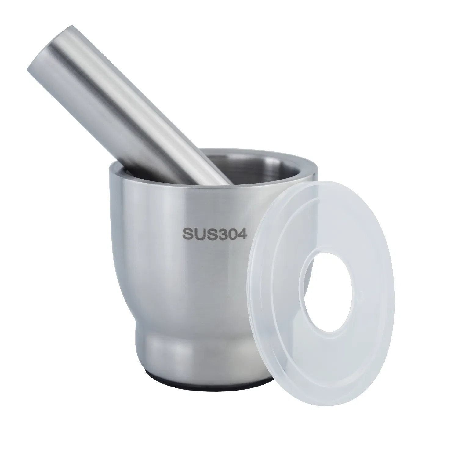 10cm 304 Stainless Steel Drum Garlic Crusher Hand Grind