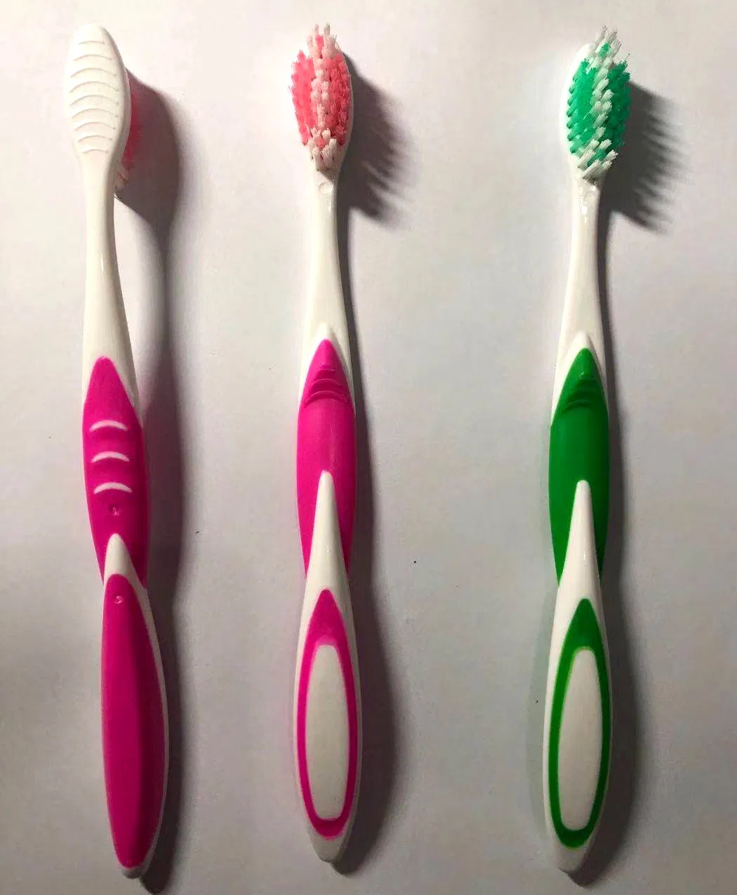 Toothbrush with Medium and Anti-Scratch Bristles