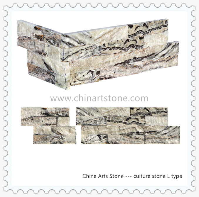 Travertine Marble Culture Stone Wall Cladding for Villa Building