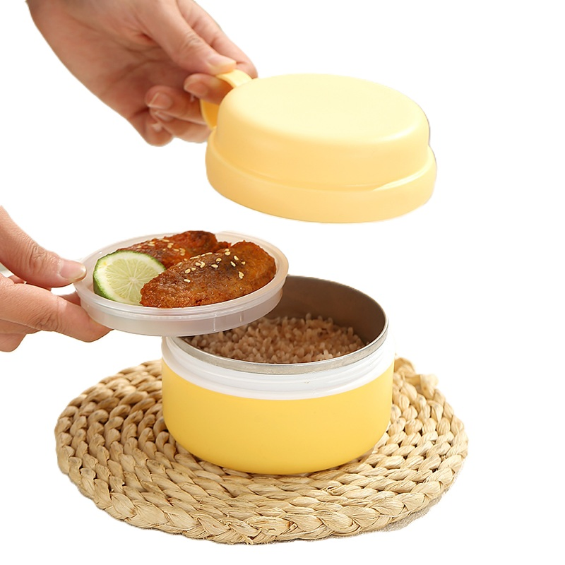 Modern Round Plastic Bento Box for Stylish Lunches
