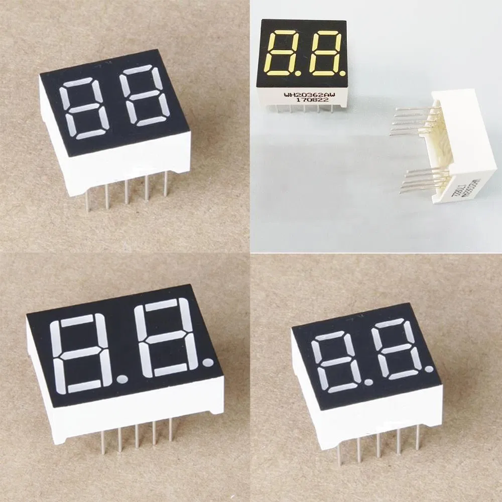 Super Bright White 2 Digit 7 Segment Common Cathode LED Display