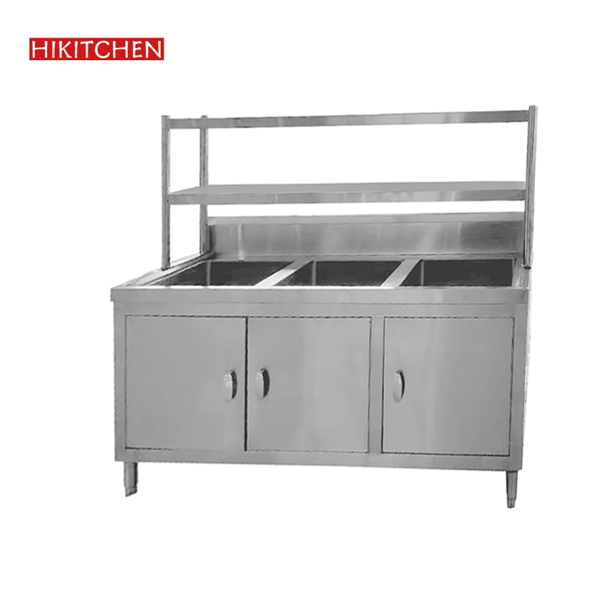 Commercial Kitchen Equipment Freestanding Stainless Steel Faucet Sink for Vegetable Wash Food