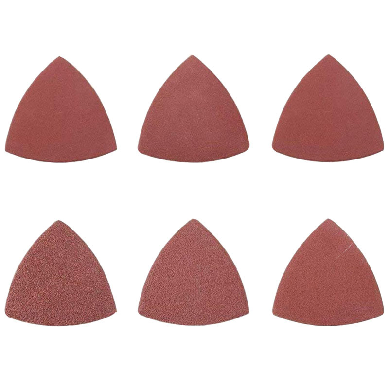 Hight Quality Cheap 80X80X80mm Grit 60 80 100 120 240 Red Triangle Abrasive Tool Sanding Disc