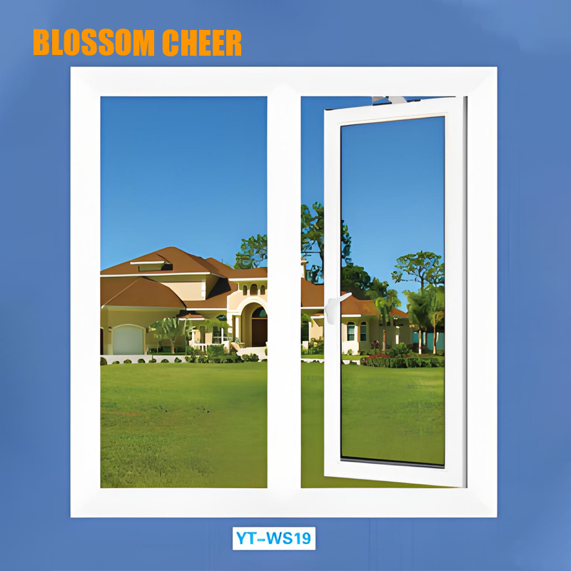 Plastic Steel White Window Inner Steel Lining Low E Glass