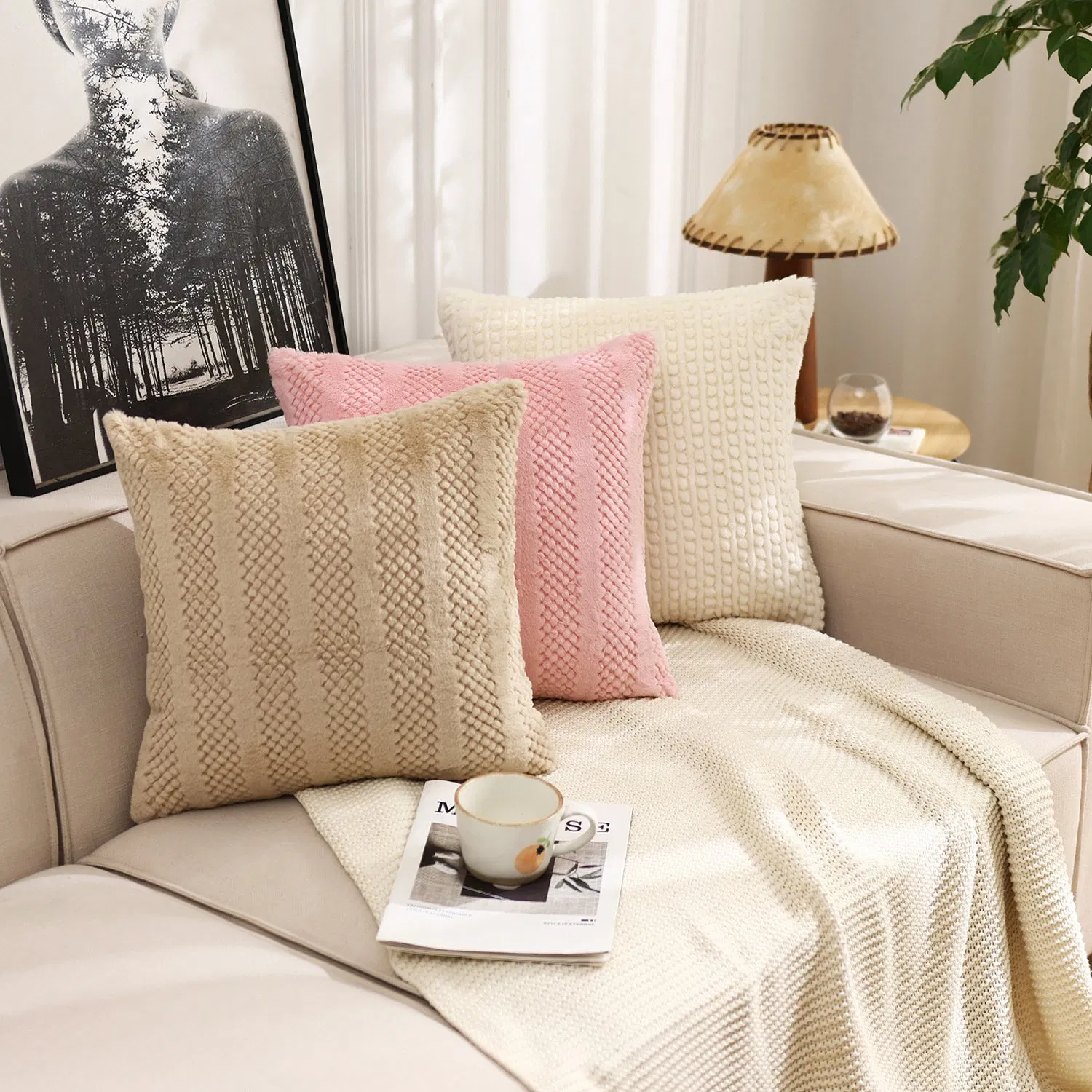 Wholesale New Style Velvet Pillow Cover Solid Color Throw Pillow Case Cover Soft Cushion Cover for Home Decoration