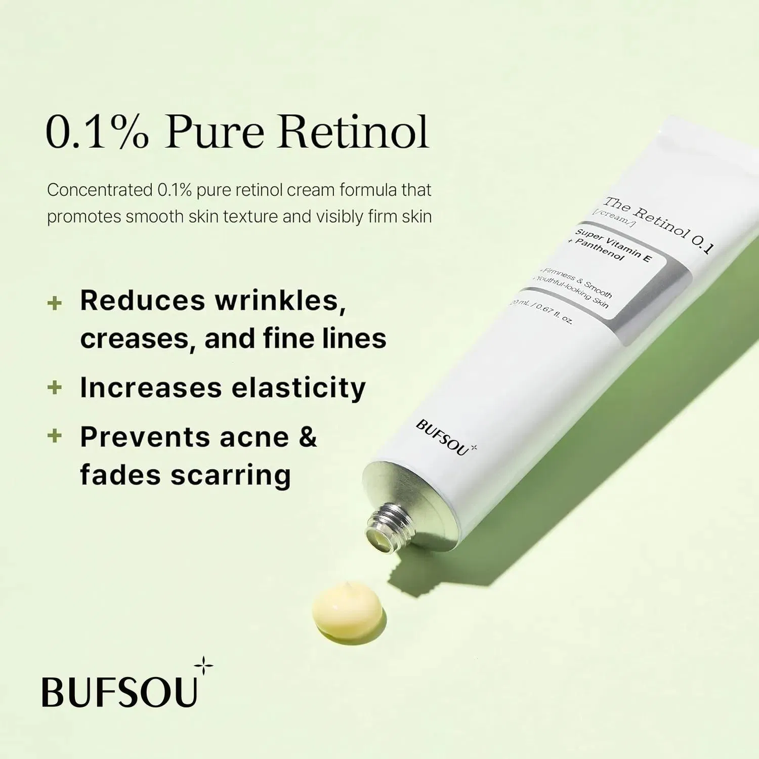 Retinol Moisturizer for Anti-Aging Whitening Deep Hydration Hyaluronic Acid Vitamins E & B5 Anti-Wrinkle Cream Face Neck Eyes