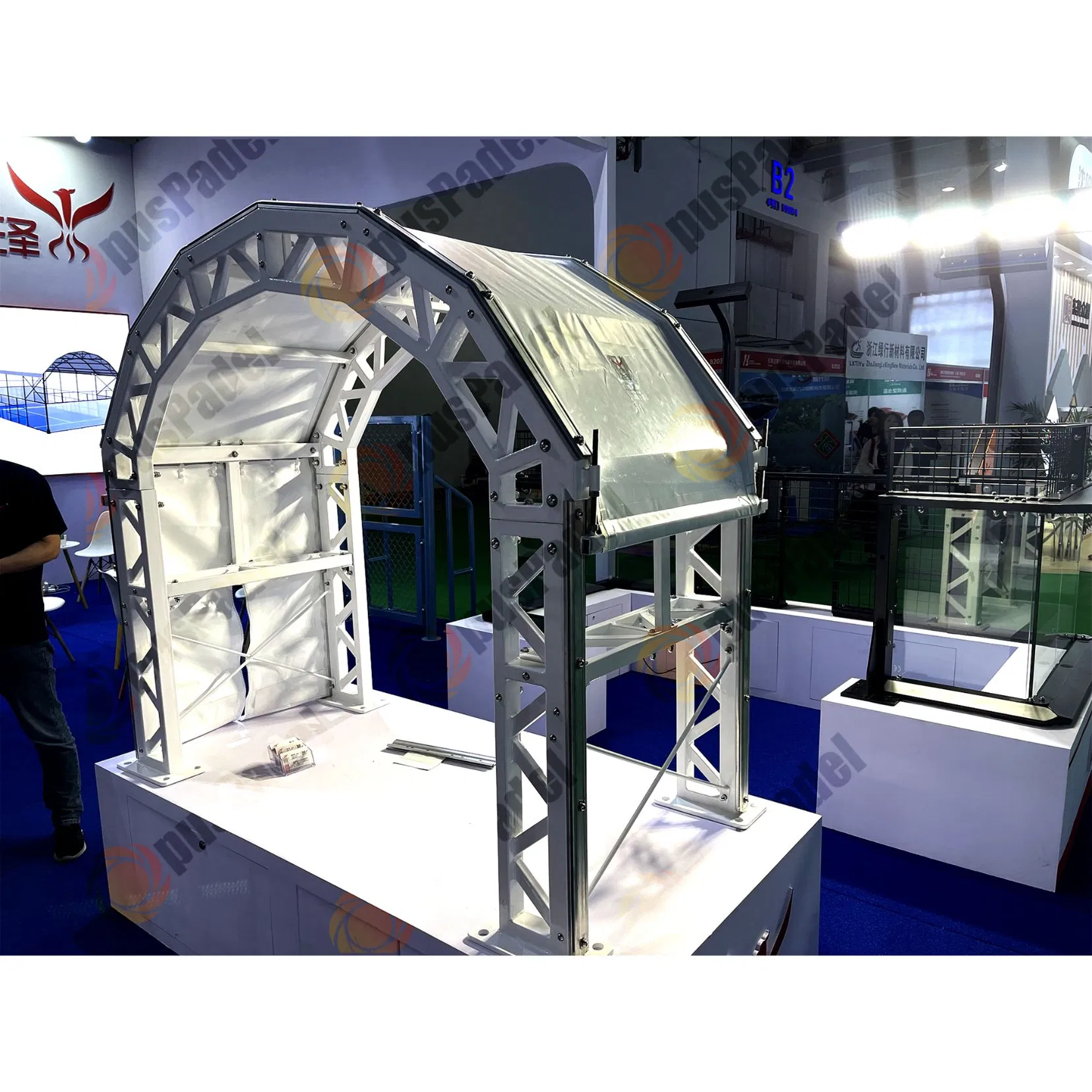 Outdoor Shelter Large Space Pandel Tennis Court Tent Canopy Roofing Tensile Membrane Tent for Tennis Court Tent