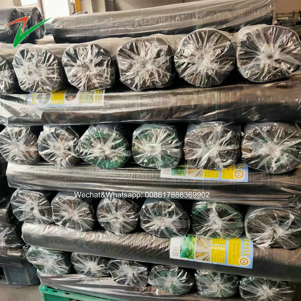Black PP Woven Fabric Weed Barrier Mat for Gardening