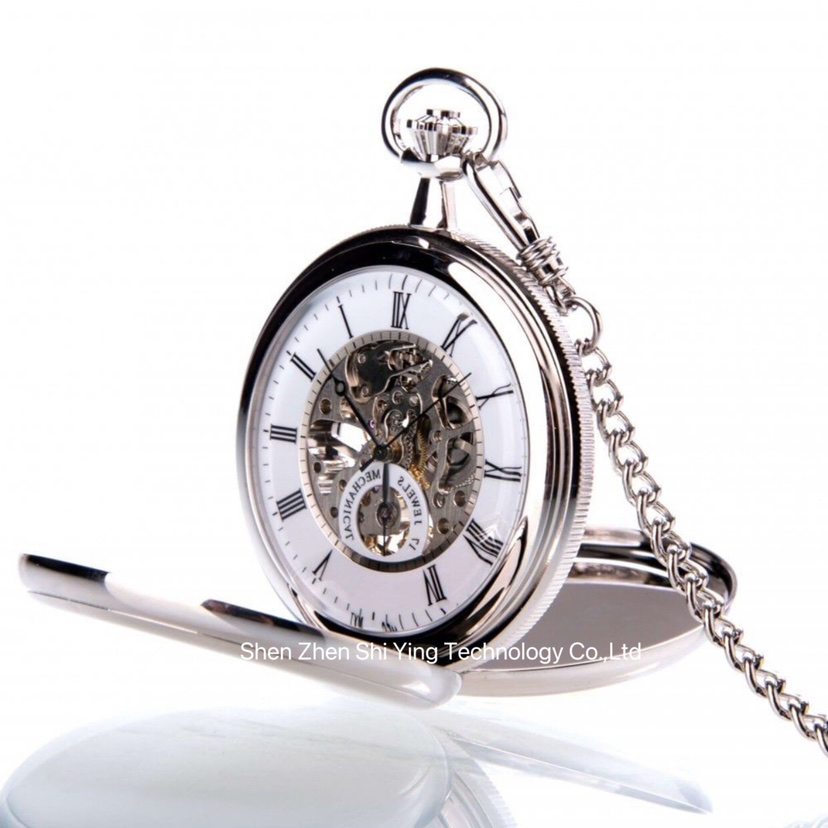 Gent's Antique Gold Mechanical Pocket Watch with Skeleton Back