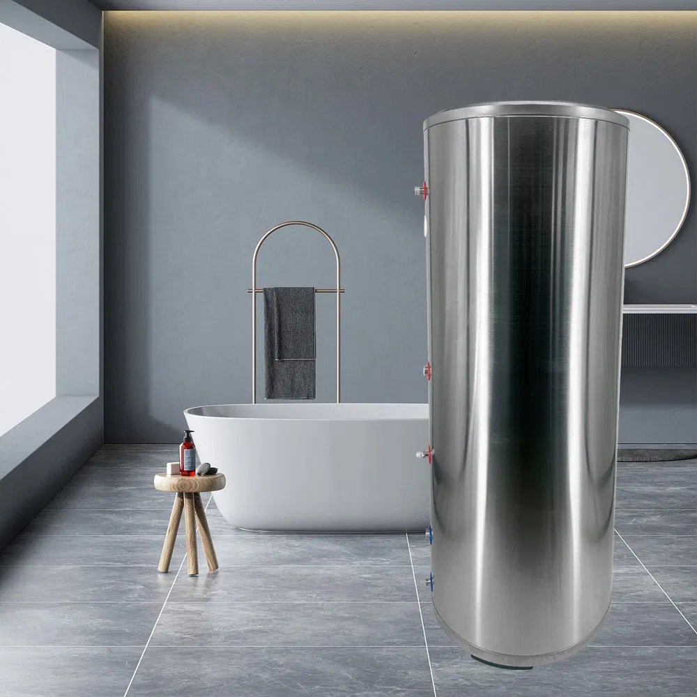 China Dimei 1000 Liters Pressure Air Source Heat Pump Buffer Tank with Heat Exchanger Coil