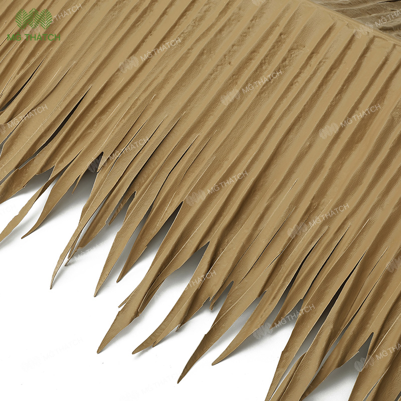 Plastic Synthetic Palm Thatch Ridge Cap Waterproof Artificial Palm Thatch